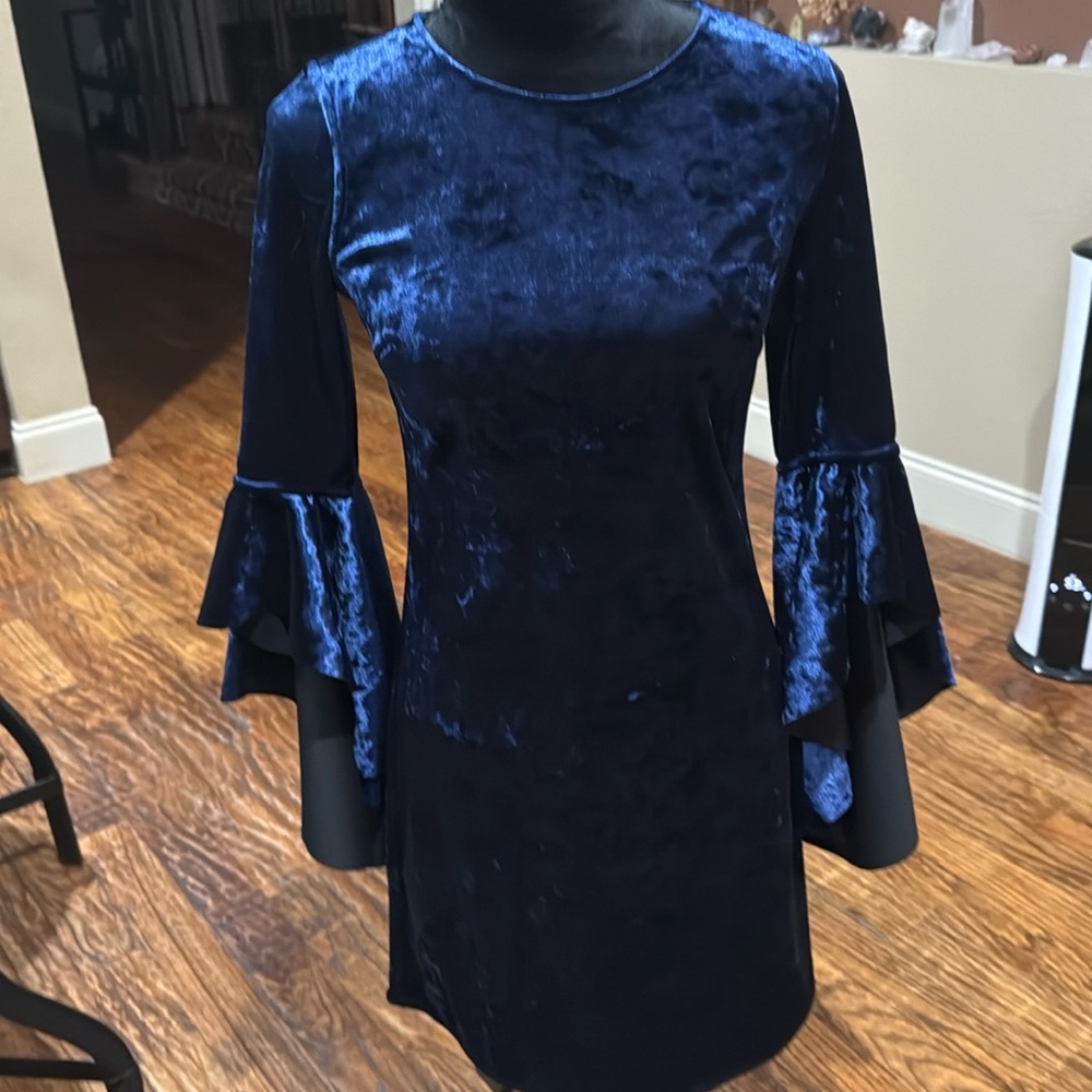 Reversible velvet and Nylon cocktail dress.